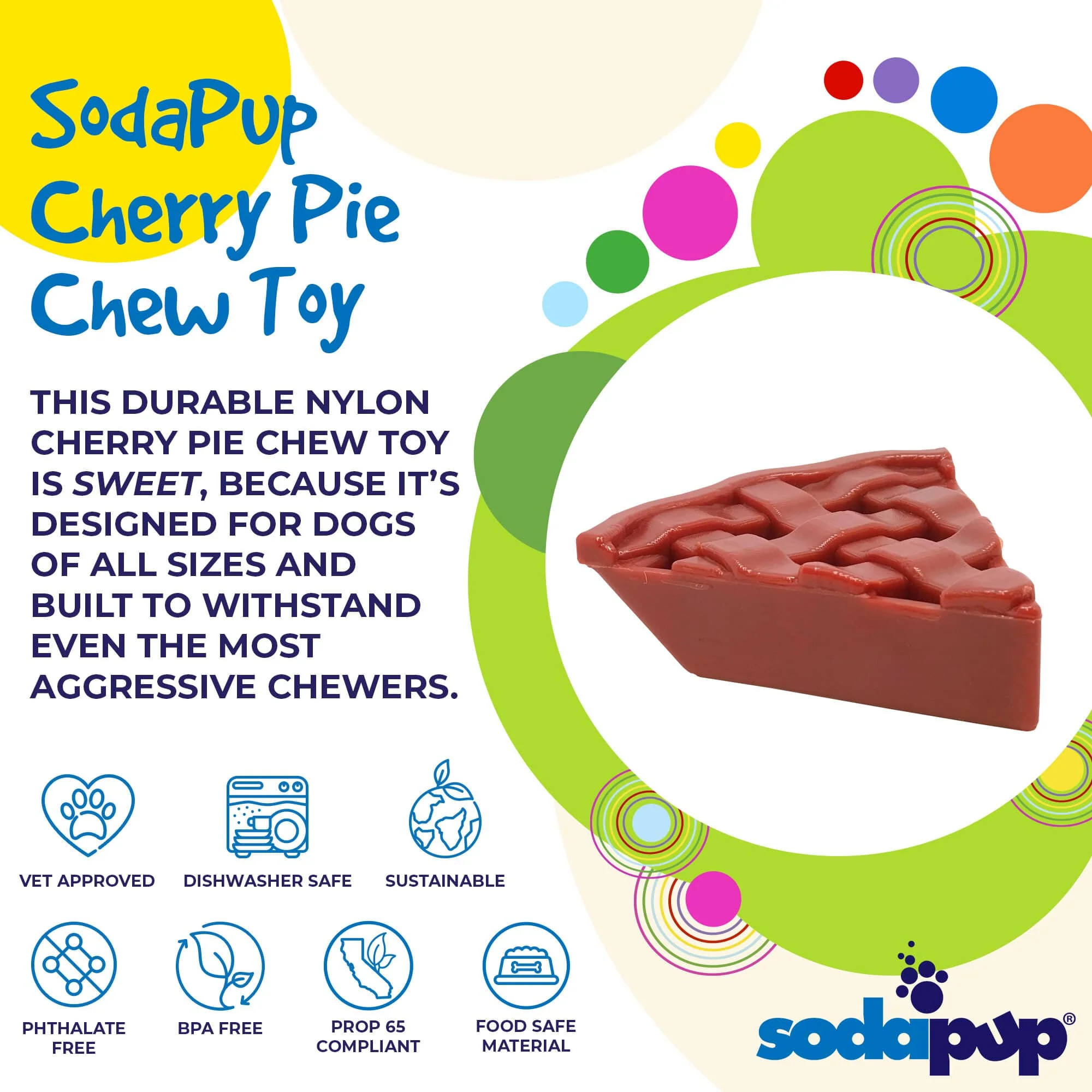 Cherry Pie eChew Ultra Durable Nylon Dog Chew Toy and Treat Holder - Image 2