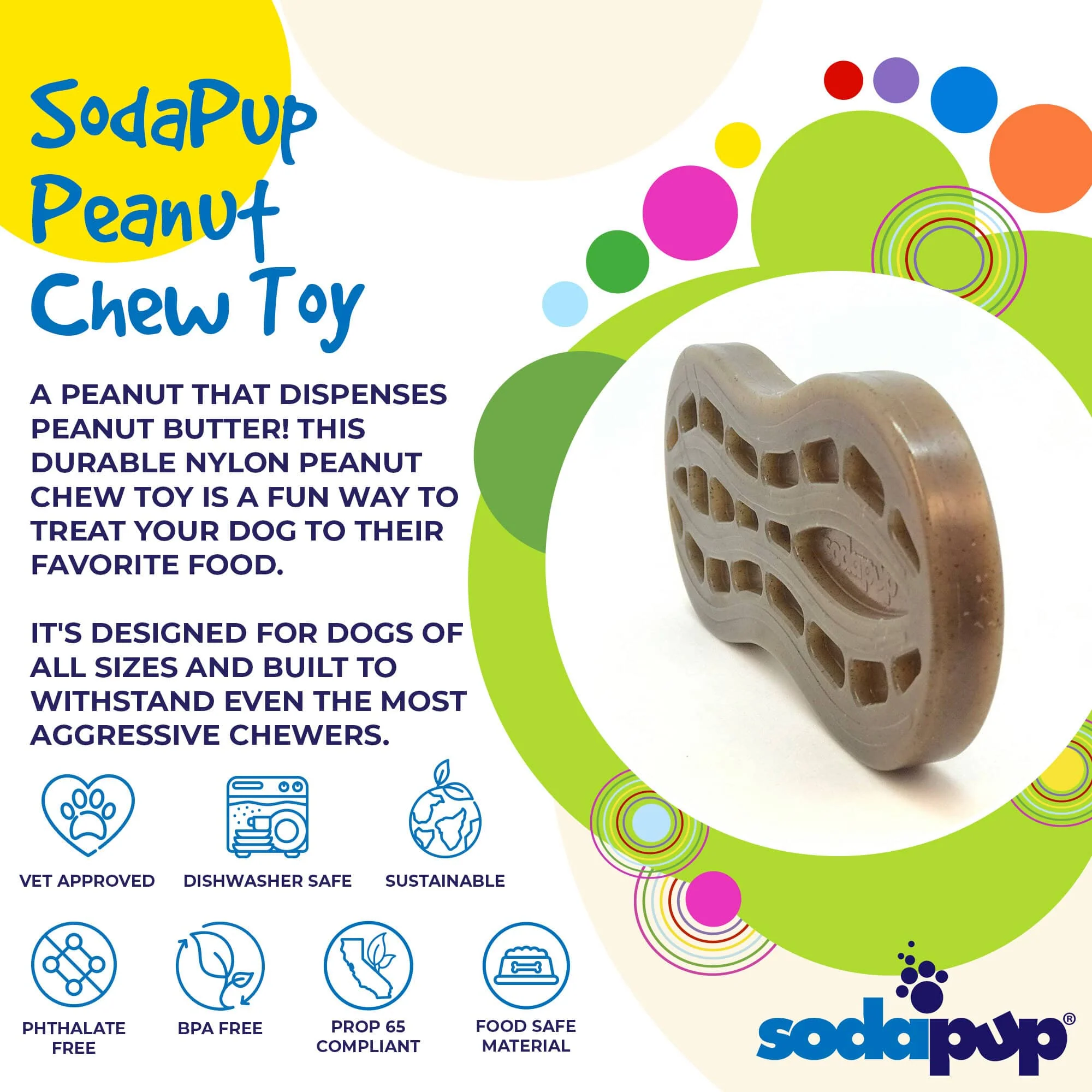 Peanut eChew Ultra Durable Nylon Dog Chew Toy - Image 3